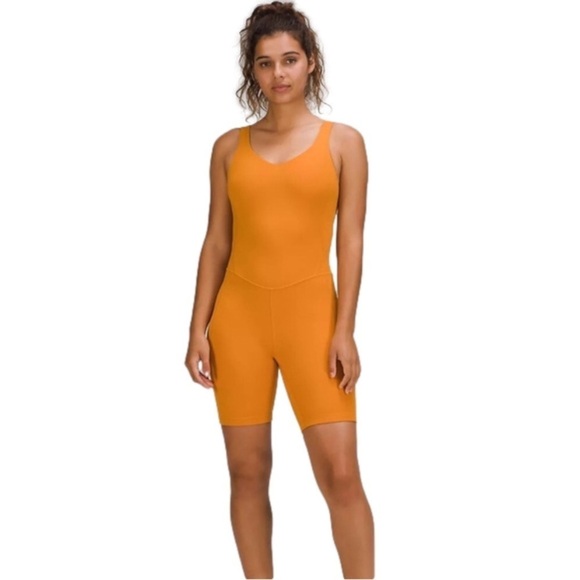 Lululemon Align Nulu Bodysuit in Autumn Orange Size 6 - Picture 1 of 10